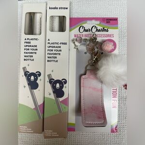 Water cup attachments & straws NWT